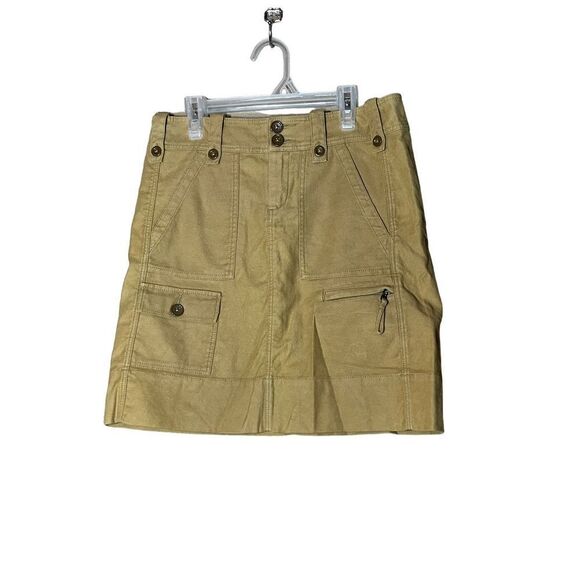 Anthropologie Paper Boy Utility Cargo Tan Skirt Size 2 - Picture 1 of 8